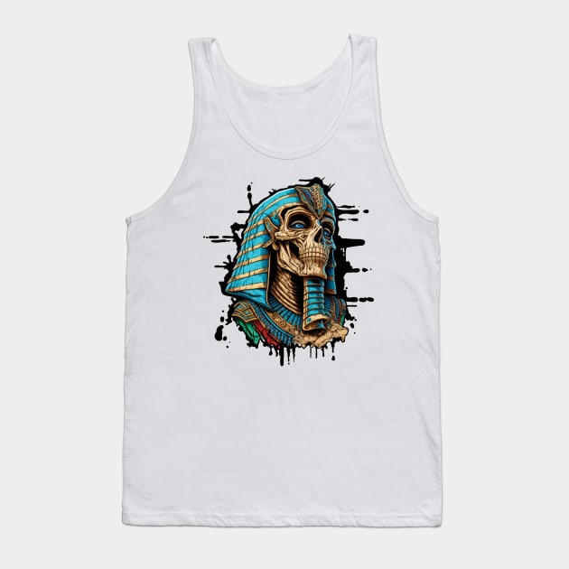 Egyptian Mummy Skull Tank Top by GCS Designs